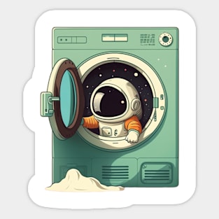 Astronaut in washer Sticker